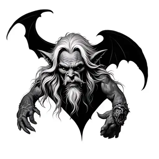 Labyrinth Goblin King Tattoo For Leg Sleeve