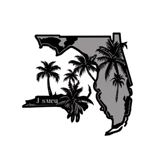 New Jersey Florida And South Carolina State Shapes