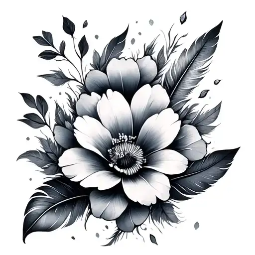 Flowers Feathers Falling