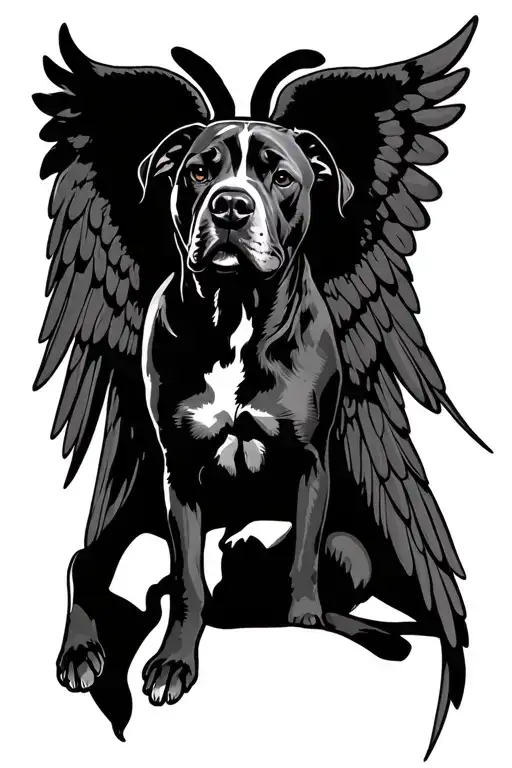 Pitbulls Female Guardian Angel