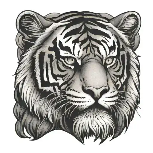 Tiger And Bearded Man