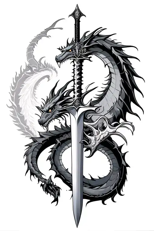 Beserk Dragon Slayer Blade With Dragon Lillie's Broken