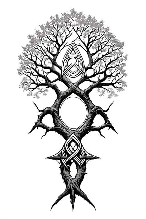 Yggdrasil World Tree Valknut Symbol