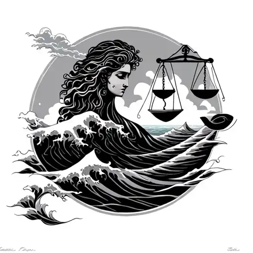 Libra And Ocean Wave