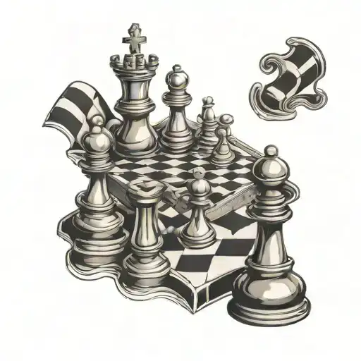 Water And Chess Board