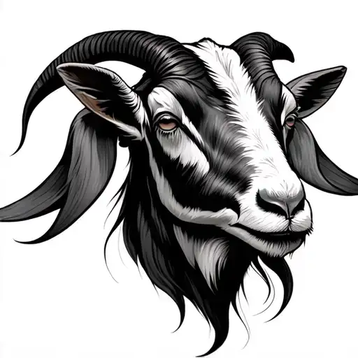 Goat Head With Smoke