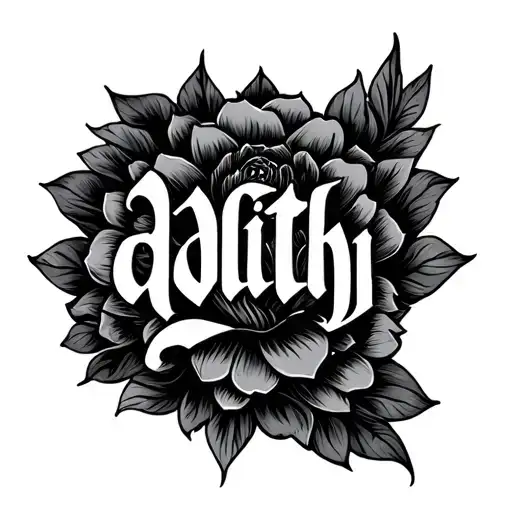 Adithi Hidden Name Tattoo Design