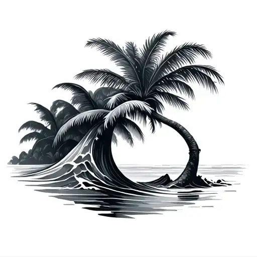 Palm Tree Thats Trunk Is A Wave