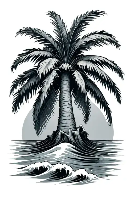 Palm Tree Thats Trunk Is A Wave