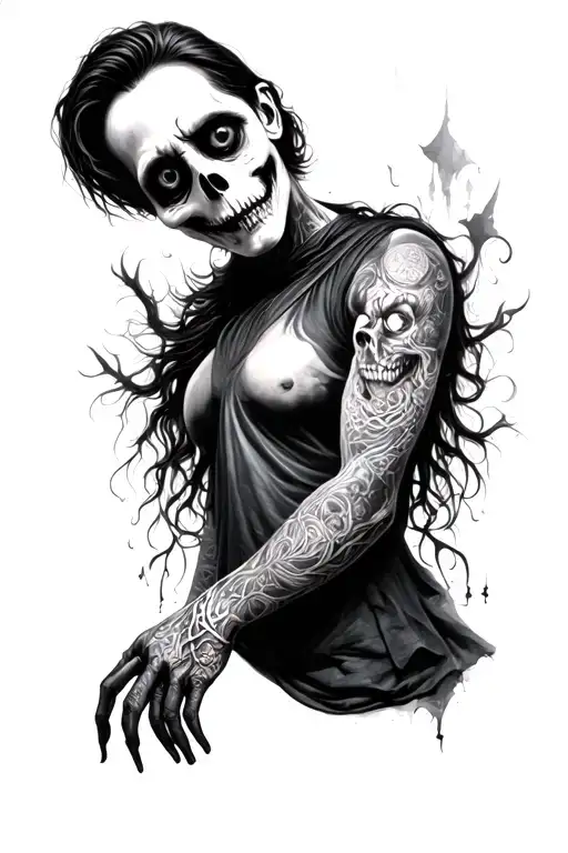 Tim Burton Movies Inspired Full Arm Sleeve