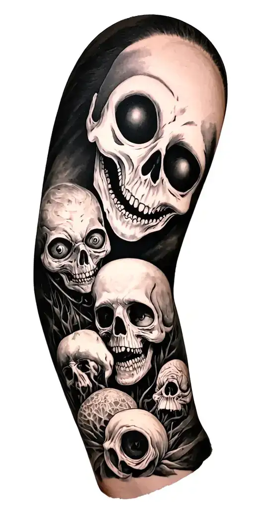 Tim Burton Movies Inspired Full Arm Sleeve