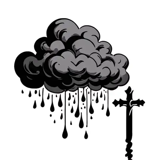 Rain Cloud With Cross