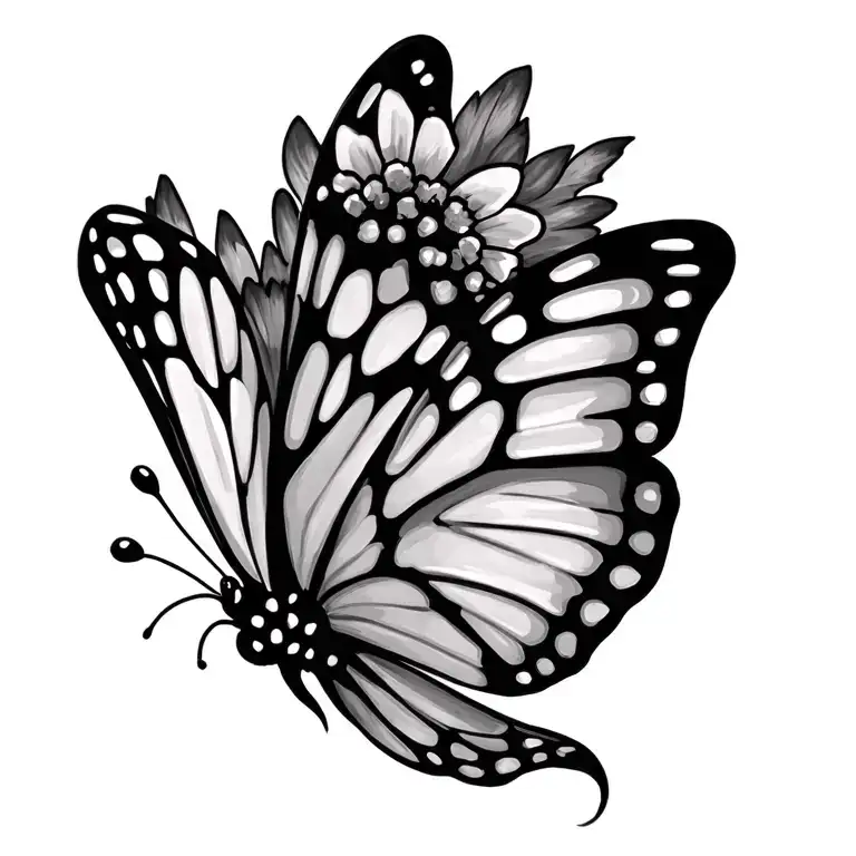 Small Butterfly With Name Mom A