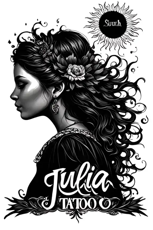 The Name Julia And A Sun
