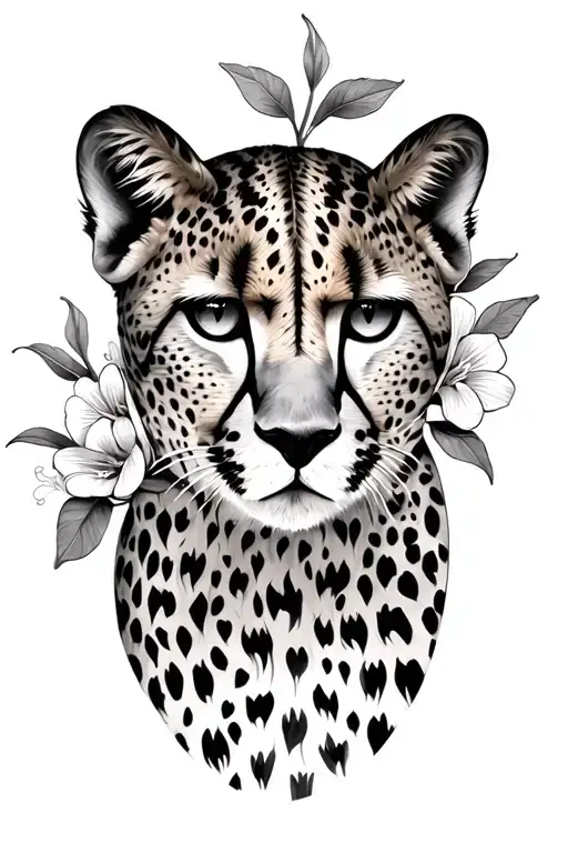 Cheetah Print With Flowers