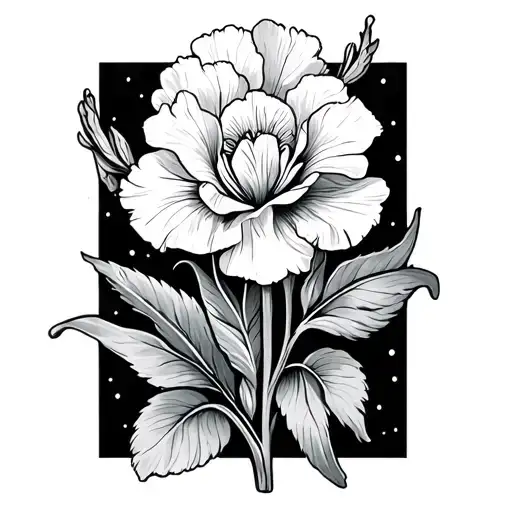 Carnation And A Iris Flower Intertwined Ben And Eli Names