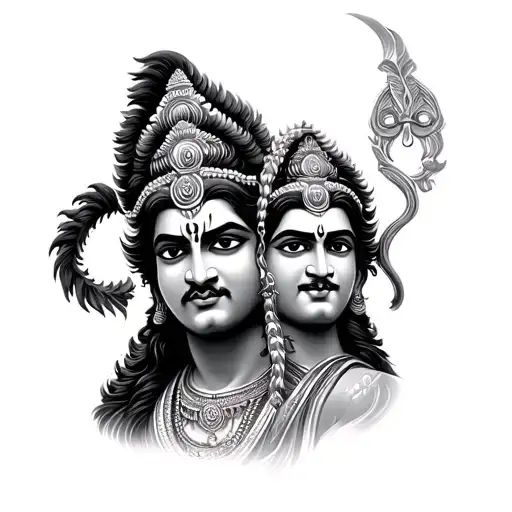 Lord Rama And Hanuman