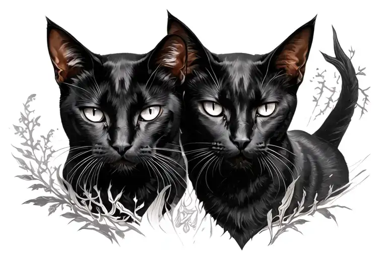 Two Black Cats On A Witcher