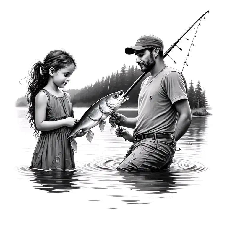 Father Daughter Fishing