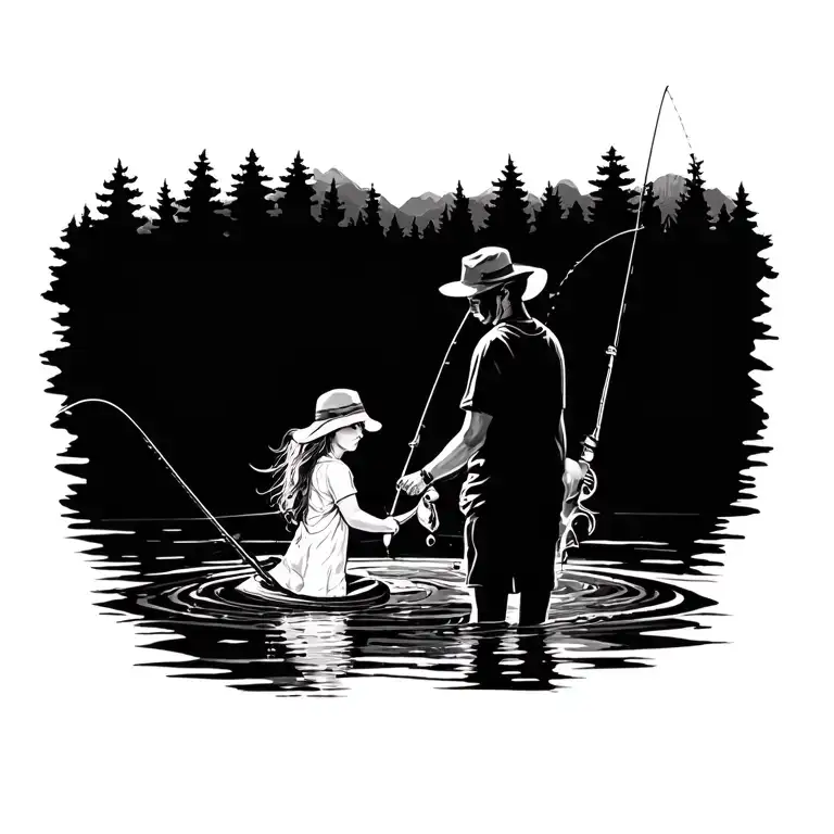 Father Daughter Fishing