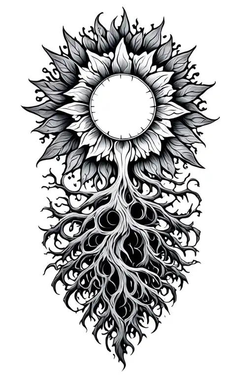 Treeoflife With Tribal Sun