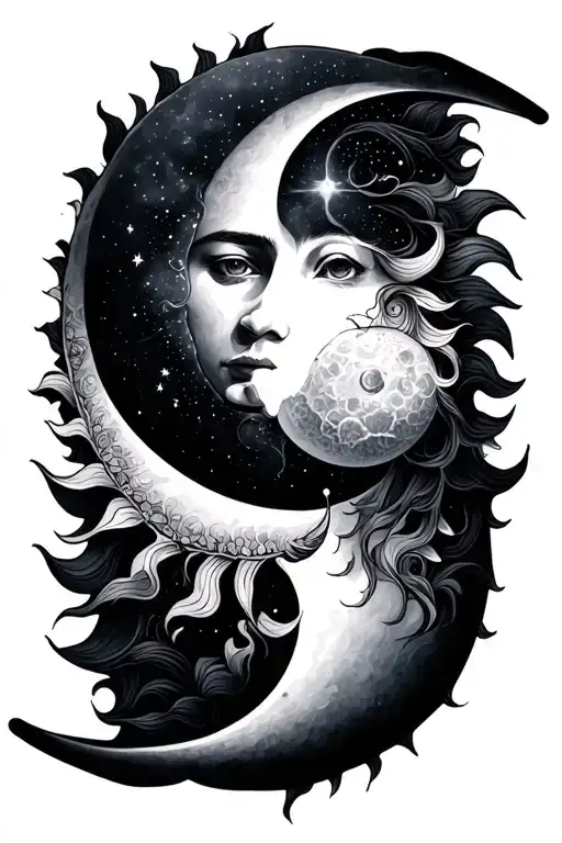 Sun And Moon Intertwined