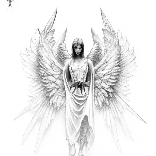 Angel With Open Wings