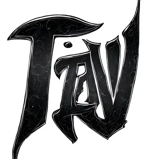 The Word 'Tav' Written