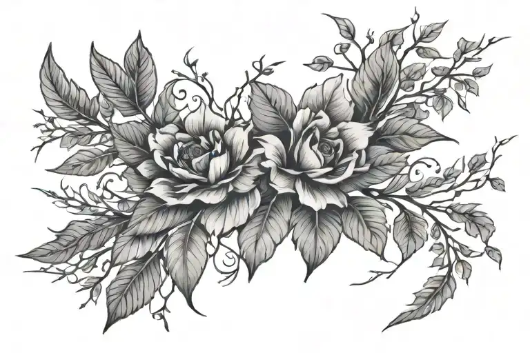 Inscription And Branches Of The Plant