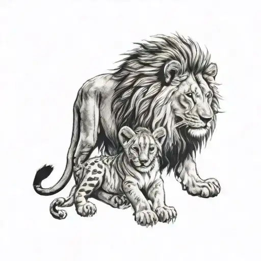 Lion And Cub