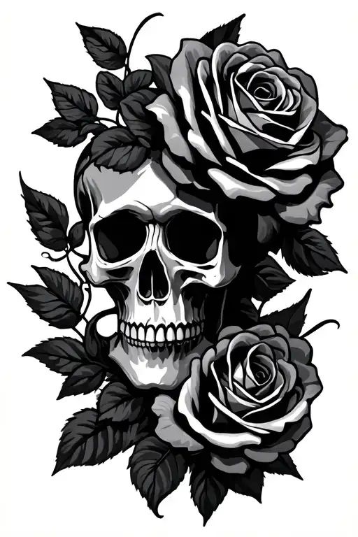 Skull And Roses