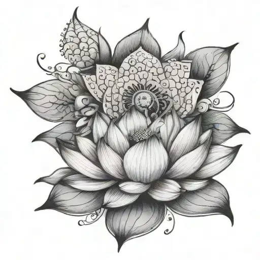 Lotus With Mother Earth