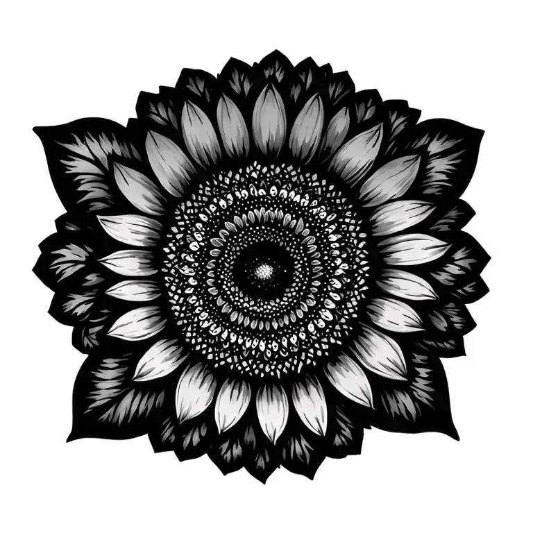 Sunflower Mandala Design