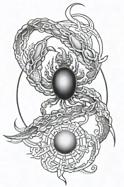 Cancer Zodiac Dark Realism Style