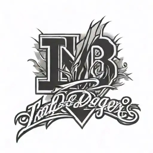 Dodgers La Logo With 8 On Left 24 On Right