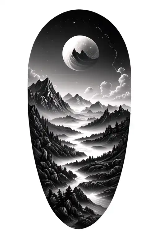 Fractal Mountain Landscape