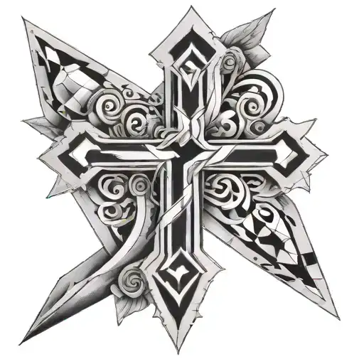 Cross And Geometric Shapes