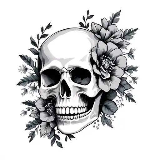 Skull And Floral Patterns