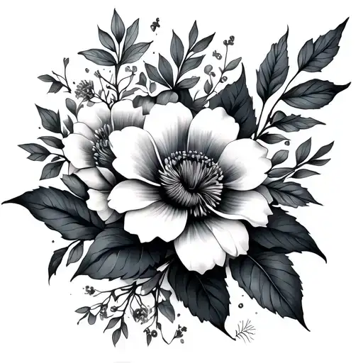 Flowers And Plants Pectoral And Shoulder