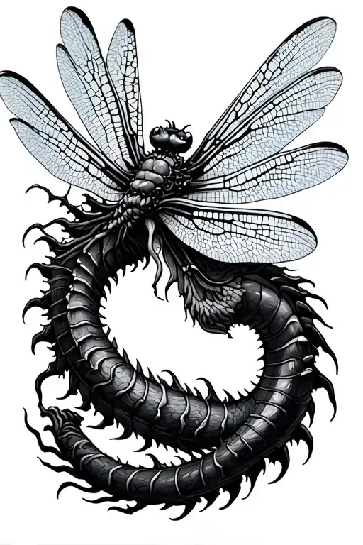 Dragon Fly Spine Tattoo Aesthetic