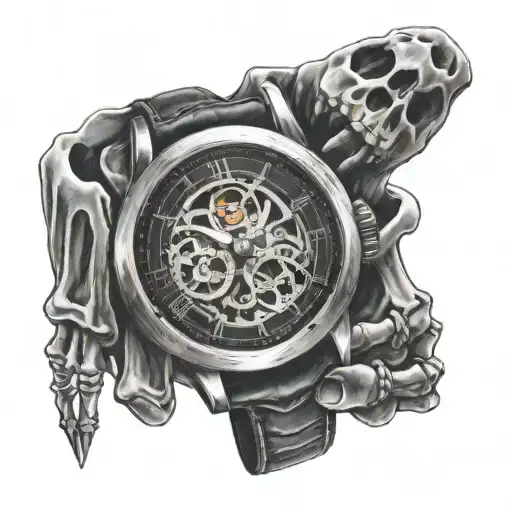 Skeleton Hand And Watch