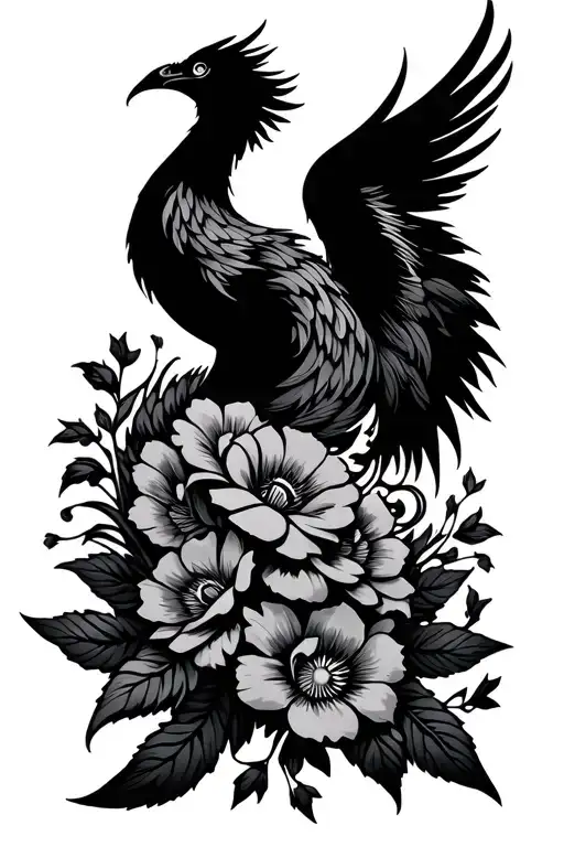 Steampunk Phoenix Flowers