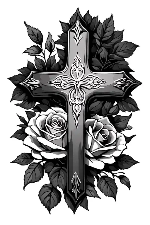 Cross And Roses