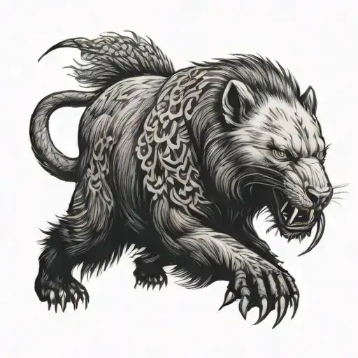 Honey Badger Killing A Lion