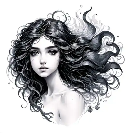 Blurred Face Mermaid Swimming