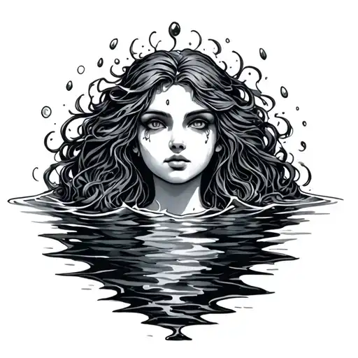 Melting Face Mermaid Swimming