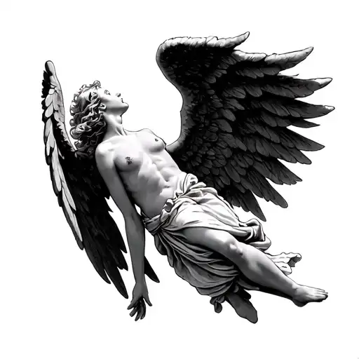 Angel Falling Down Backwards