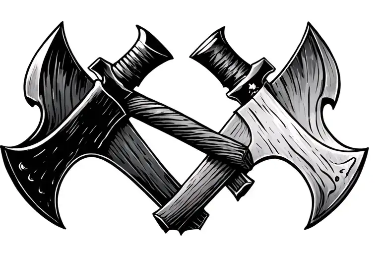 Crossed Axes Crossing Over Eachother