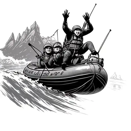 Skydiving River Raft