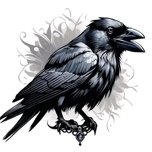 Crow With Neckles